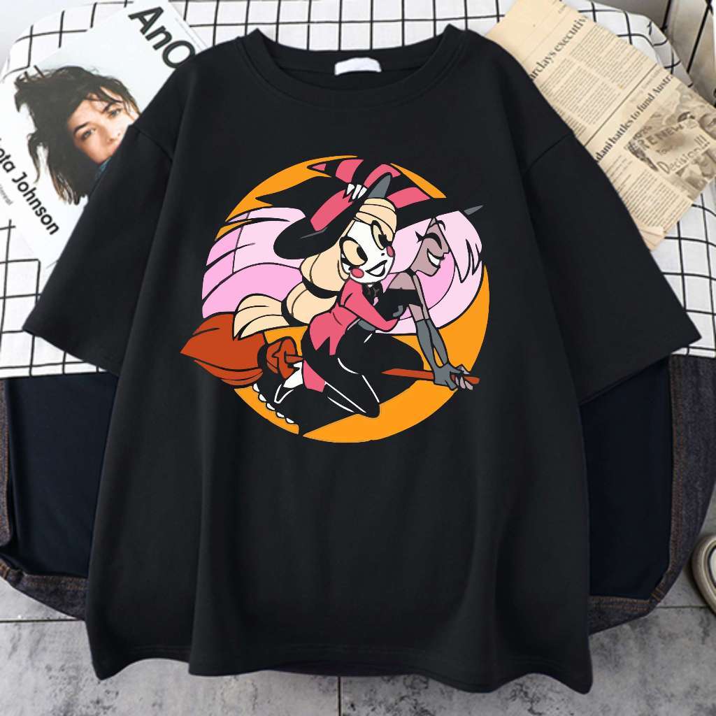 Camiseta Haz Bin Charlie Vaggie Harakuju Vintage Music Cute Kawai Cartoon Unissex