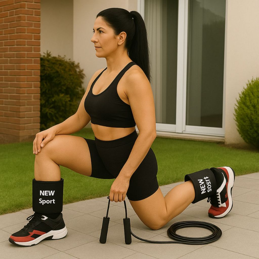 Caneleira de Peso 4kg Treino Funcional Corda de Pular Profissional Exercícios Fitness