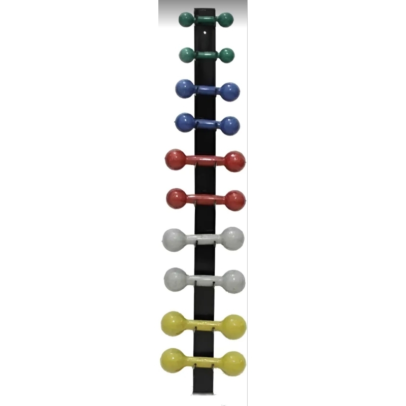 Suporte De Parede Para 5 Pares De 10 Halteres De Peso Academia Residencial Fitness Profissional