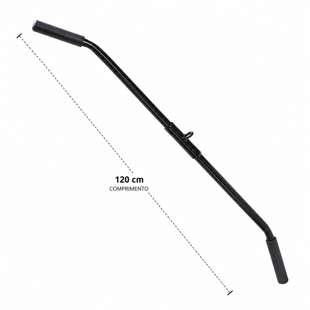 Puxador Costas Barra Pulley 1,20 Mt Profissional peso Academia