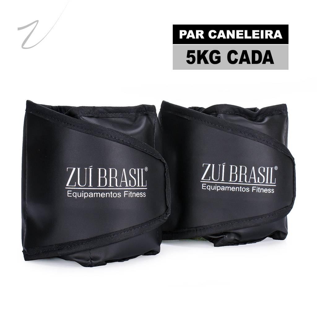 Par de Tornozeleira de Peso Caneleira 5kg Profissional Academia e Treino em Casa