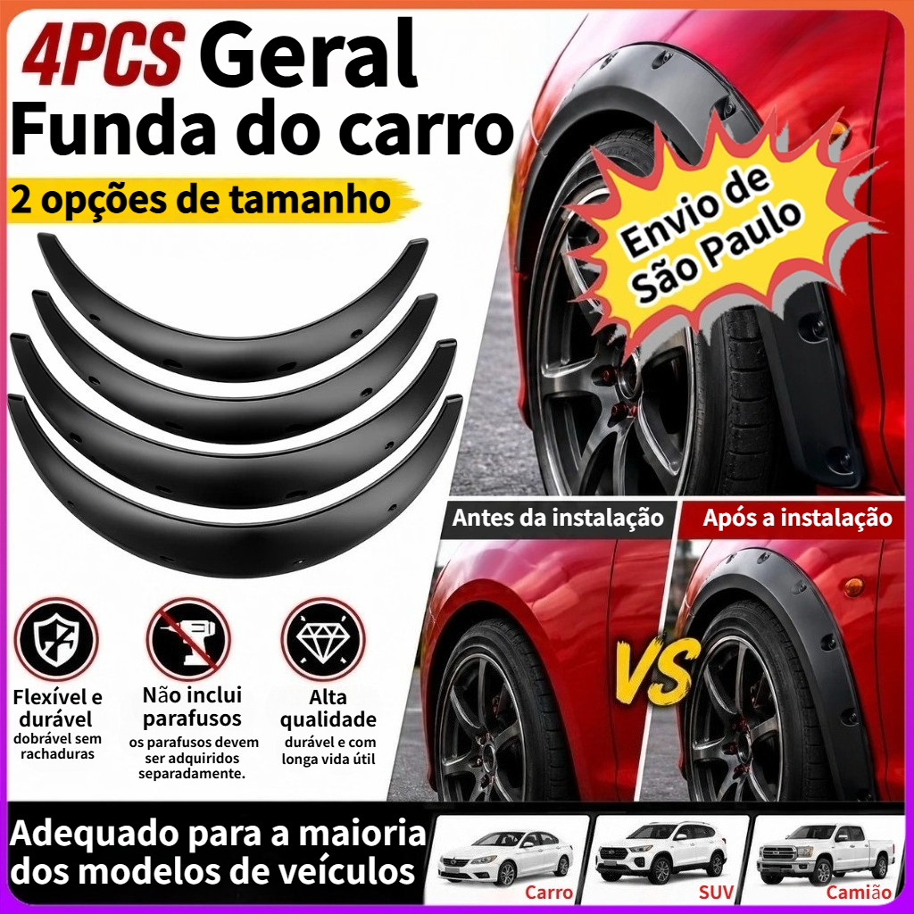 4Pcs/Set Universal Flexible Car SUV Off-road Fender Flare Wheel Protetor De Arco De Roda （2 tamanhos）