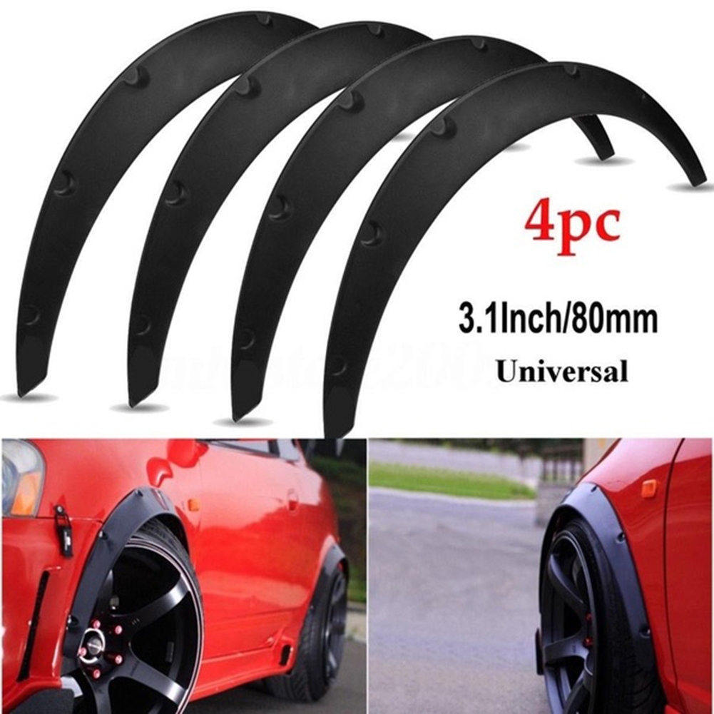 4 Pçs/Set Universal Flexível Carro SUV Off-road Fender Flare Wheel Arch Protector
