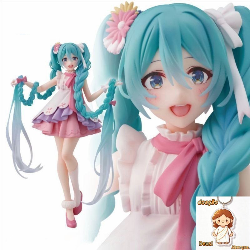 Hatsune Miku figura anime bidimensional neve Hatsune Sakura Nendoroid Cute girl modelo decoração versão Q