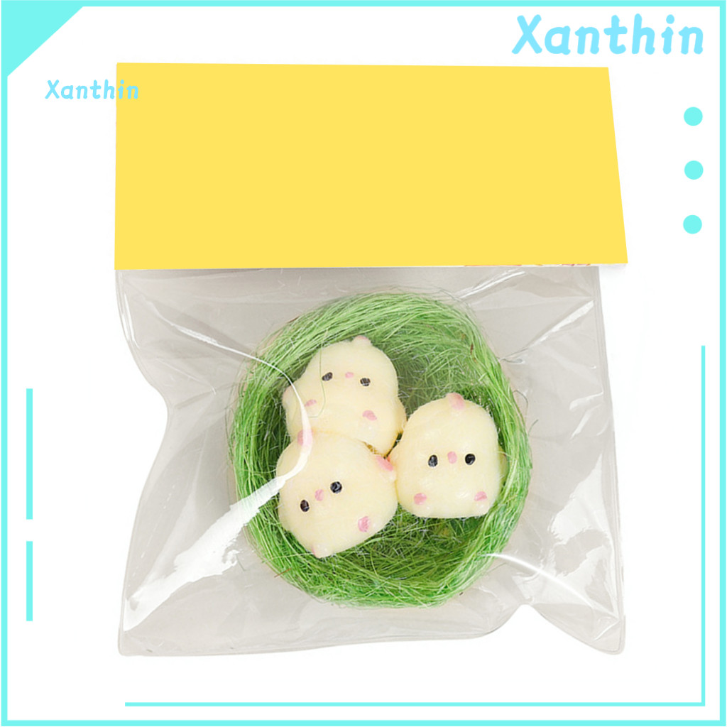 Stress Relief Chick Toy Fidget Nest Slow Squeeze Decompression Cute Three Chicken Simulation for Kids Adults Perfect