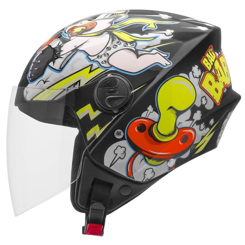 CAPACETE TORK NEW LIBERTY THREE BAD BABY (PT BRILHAN)