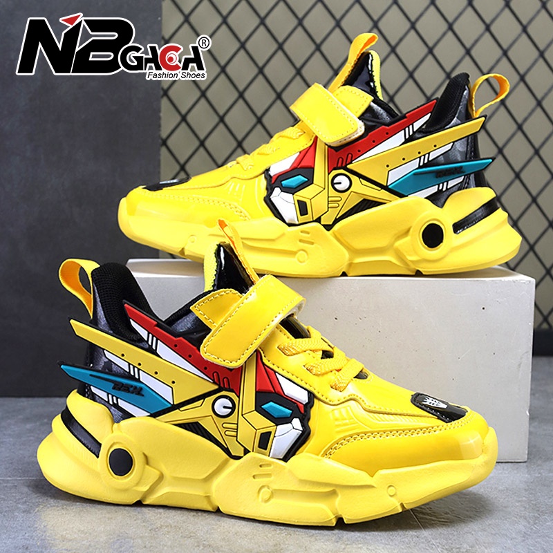 Children's tennis boys' casual shoes, fashionable leather breathable, 5-18 years old, three color optional