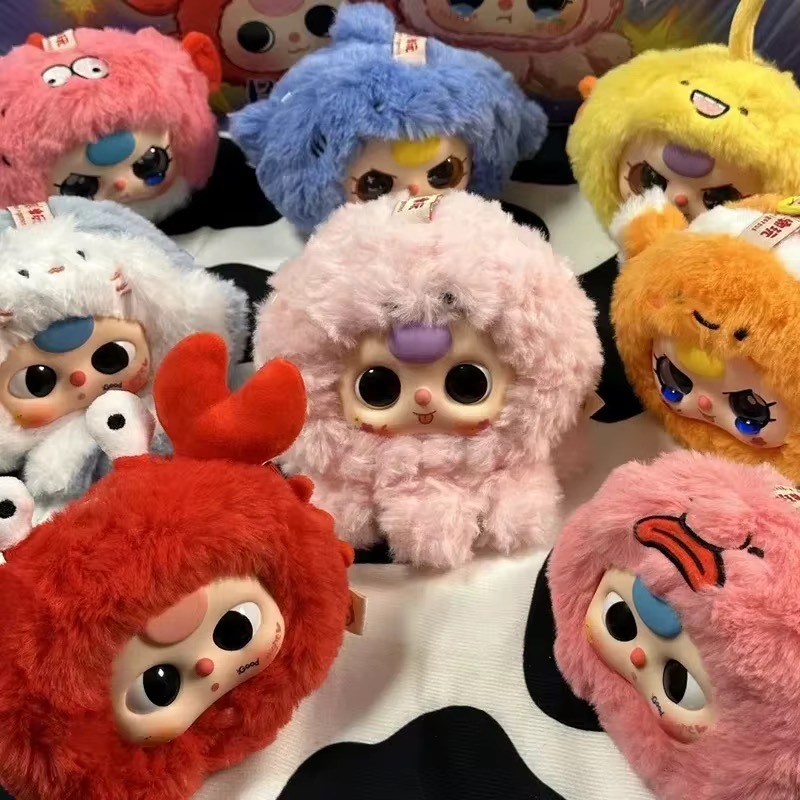 Boneco Surpresa Baby Three Oceano – Mini Plush Chaveiro Misterioso Colecionável (Várias Versões)