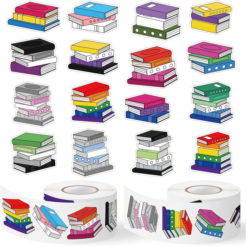 LGBTQ+ Pride Month Sticker - 1000 Pcs LGBTQ Pride Month Flag Rainbow Stacking Book Waterproof Vinyl Reusable Laptop Stic