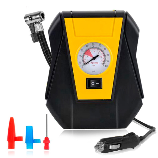Calibrador de Pneus Elétrico Para Carros Compressor De Bomba De Ar 150 PSI Portátil Auto DC12V