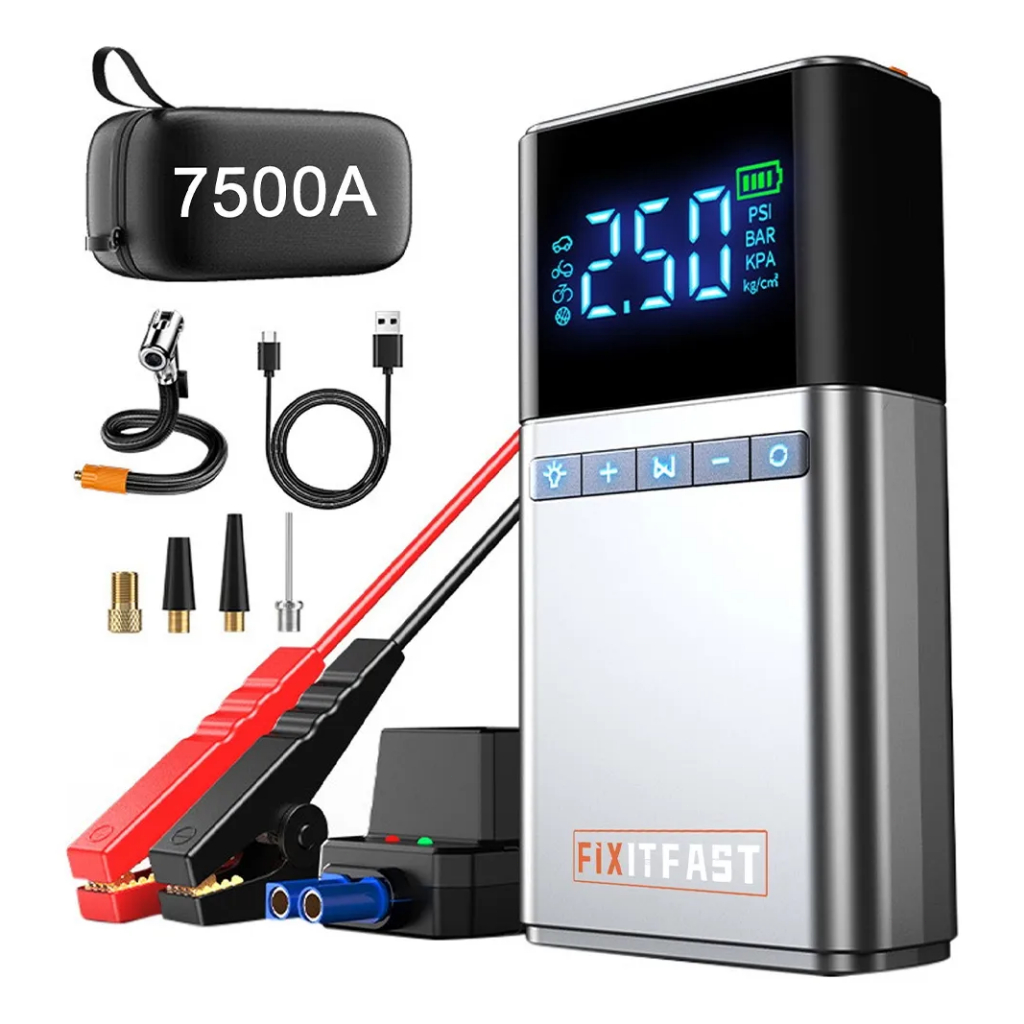 Fixitfast Arrancador Portátil Y Compresor De Aire De 150 Psi