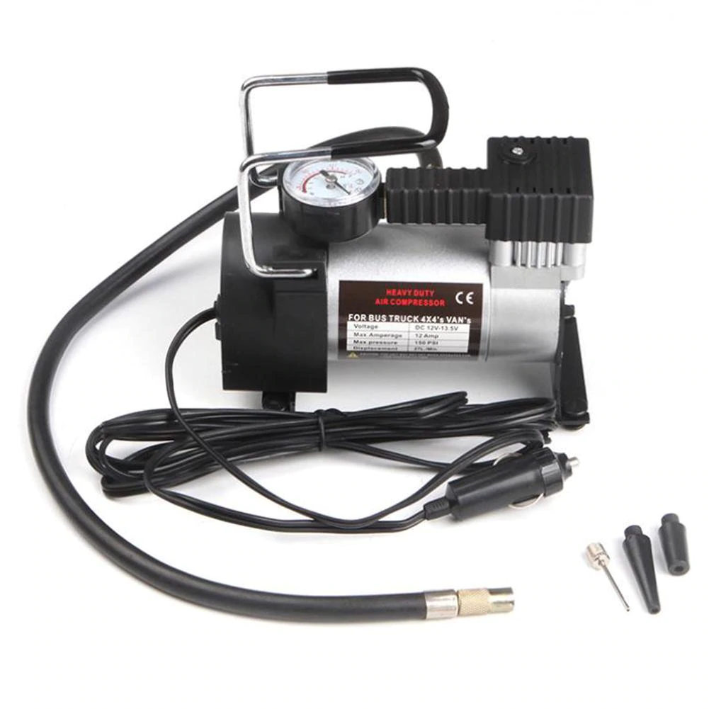 Compressor Mini 12V Automotivo Portátil Metal 150PSI