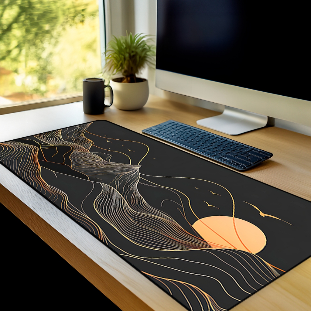 Mouse Pad Gamer Chinese Antiderrapante Grande 70x35 80x35 90x40 90x50 cm borda costurada