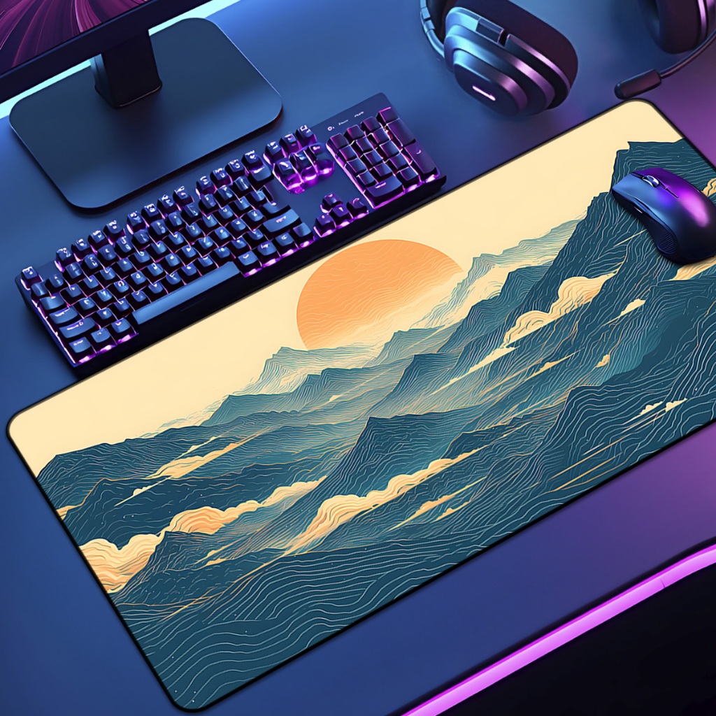 Mouse Pad Grande Gamer Chinese 65x30 70x35 80x35 90x40 90x50 120x60 Antiderrapante Borda Costurada