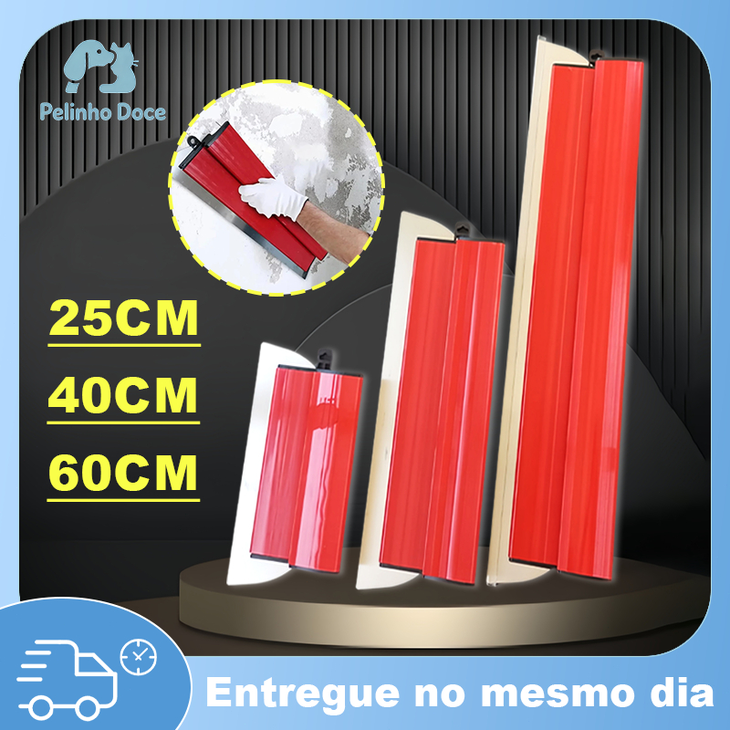 60cm,40cm,25cm Smooth Drywall Aço Inox Flexible Professional Plaster Trowel,Lâminas Substituível,Nivelamento de Grandes