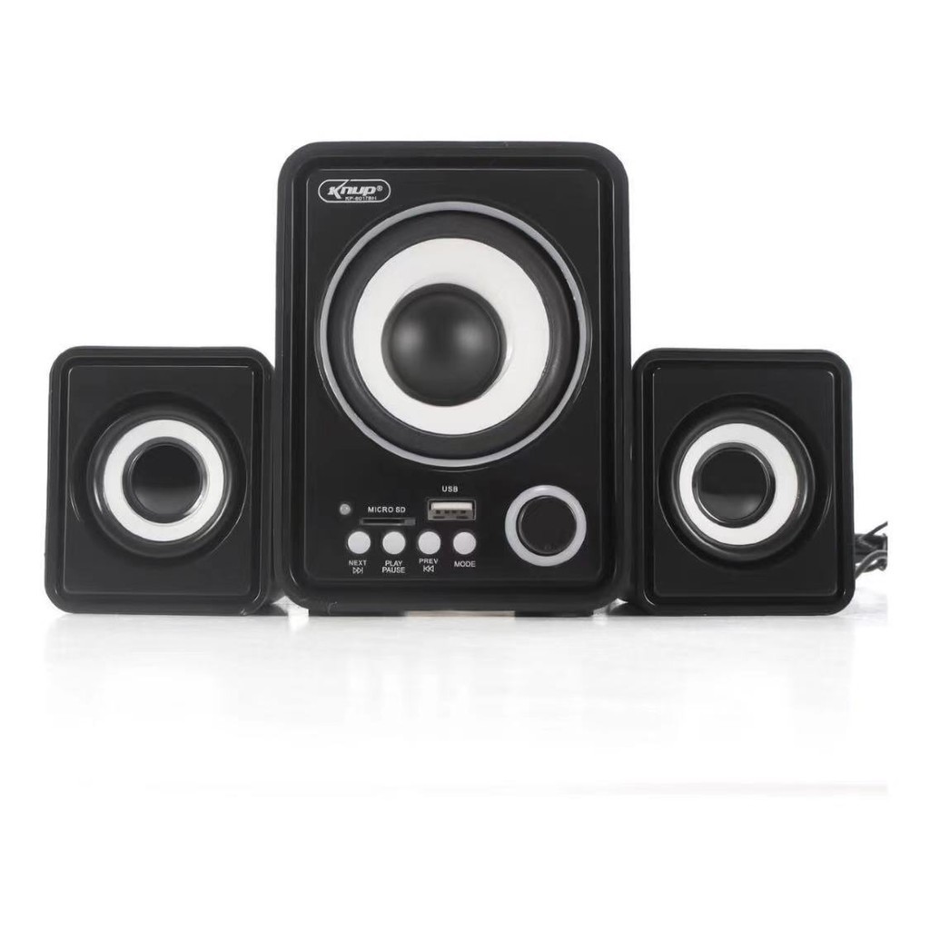Caixa de Som Para PC 2.1 Subwoofer FM USB Bluetooth Potente Estilo Home Theater