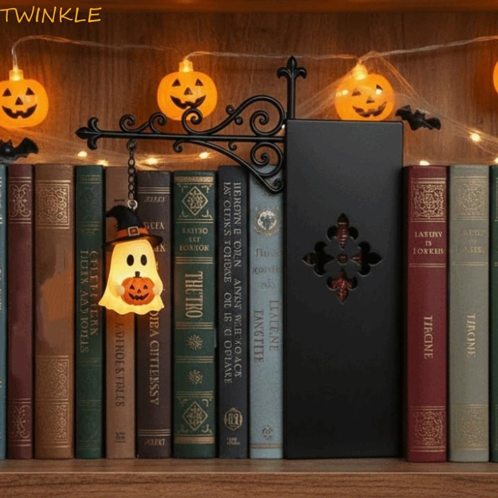 Suportes Para Livros De Lâmpada De Rua TWINKLEO , Lanterna Brilhante LED De Ferro Forjado Oco , Decoração De Estante Fan