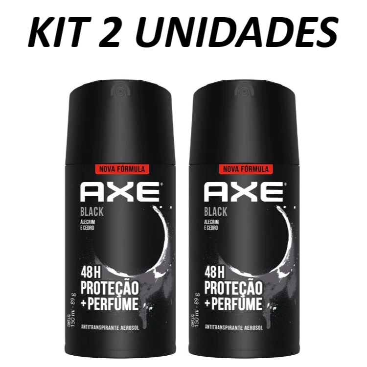 Axe Kit 02 Desodorante Aerosol Black Alecrim e Cedro 48h 150ml
