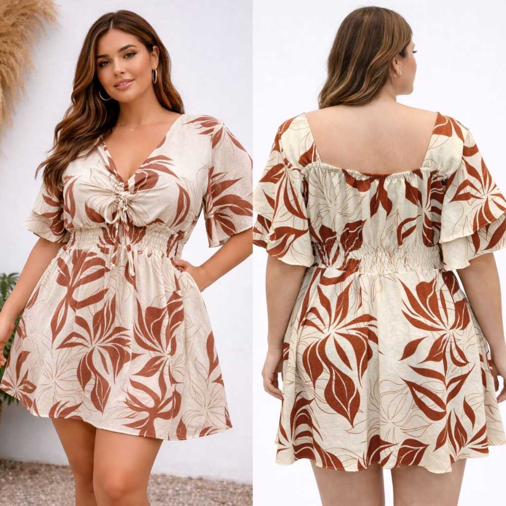 Macaquinho Vestido PLUS SIZE Short Saia Feminina Cores Variadas super confortáveis e leves qualidade e durabilidade