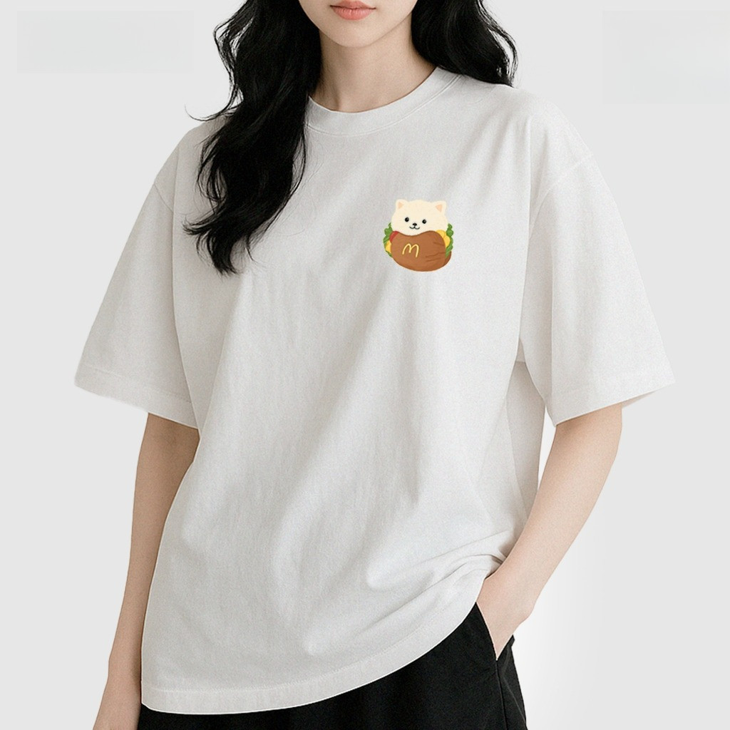 [Camiseta Premium Algodão Puro]LA short sleeve T-shirt with print Loose Cut for ladies women 100% fully cotton