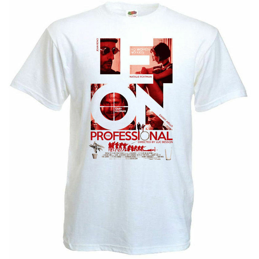 Leon The Professional v4 Camiseta Pôster De Filme Branco Todos Os Tamanhos S-5XL