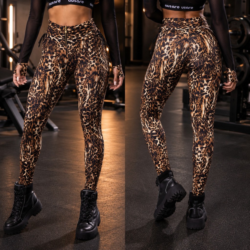 Legging Academia Ausare Animal Print - Cal0108