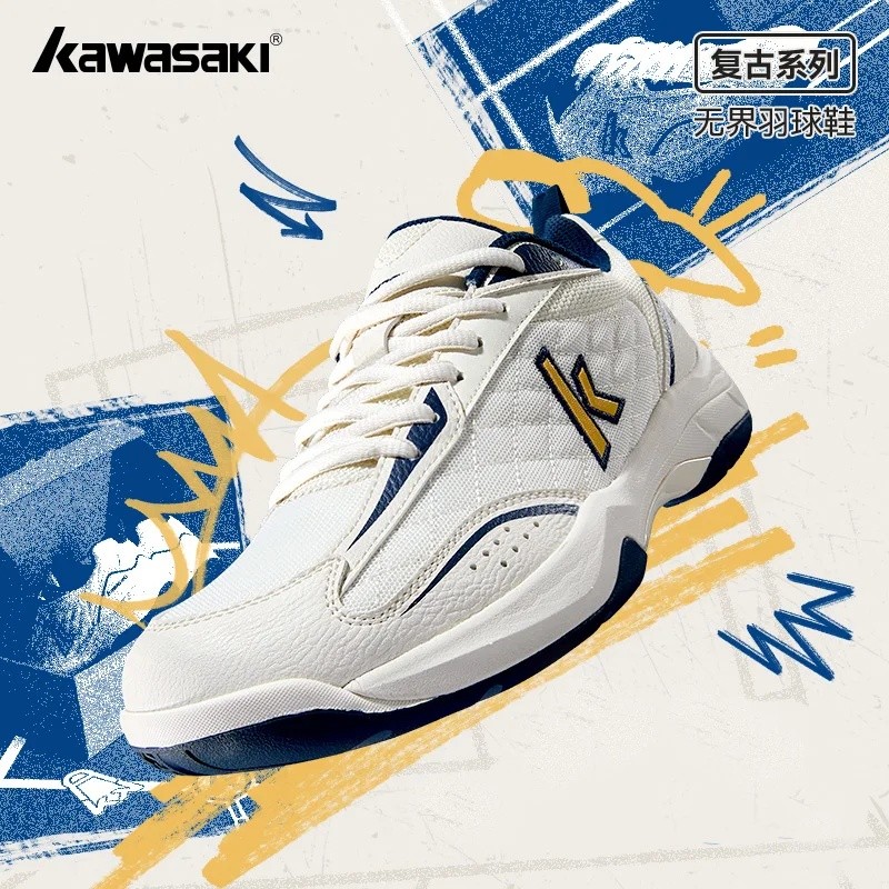 WEKawasaki Retro Alta Elasticidade Sapatos De badminton Profissional K1B50-C32012 Tênis De Mesa Para Homens Mulheres 36-
