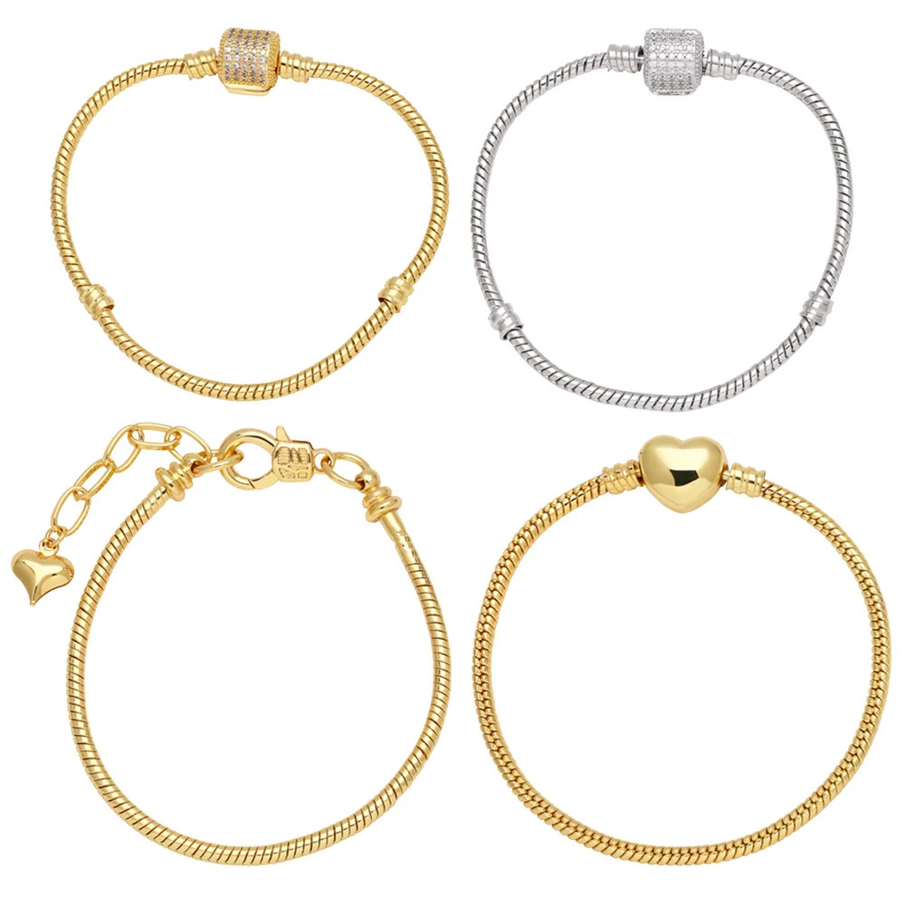 Pulseiras De Cobra Cor De Prata Dourada Corrente Para Mulheres/DIY Fazendo/Dainty Jewelry brtf37
