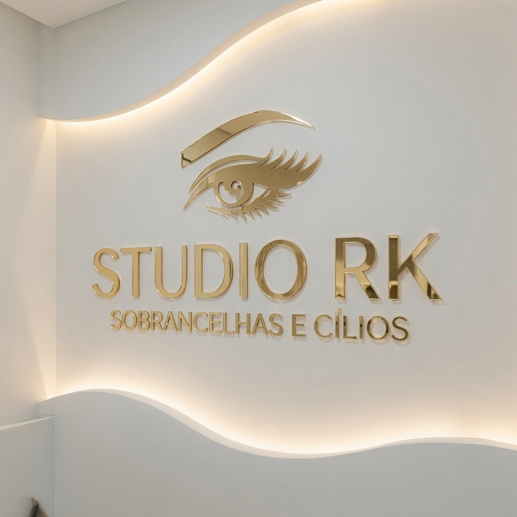 Logo em acrílico Espelhado 2mm cores Rose Prata e Dourado