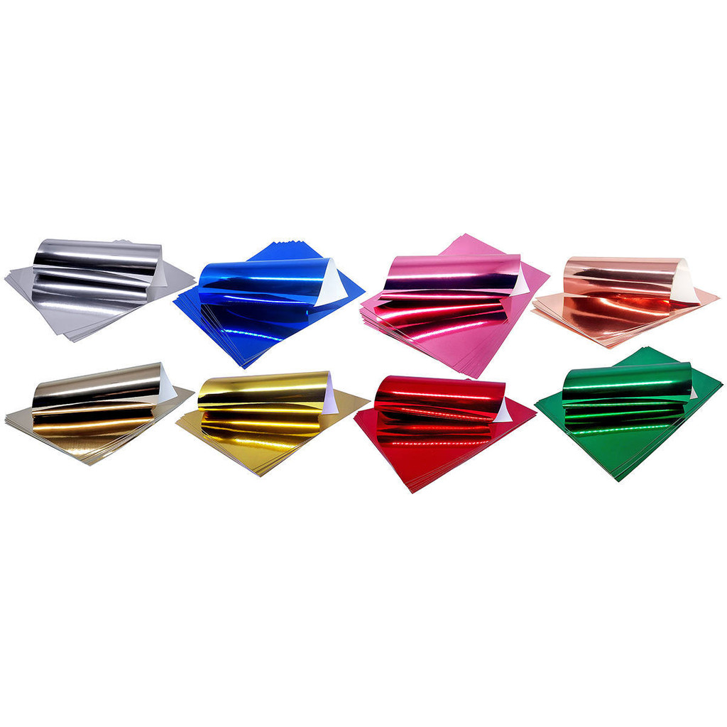Papel Laminado A4 250g 8 Cores Rose Gold Prata Dourado Cobre Azul Rosa Verde Vermelho 8x10 Folhas