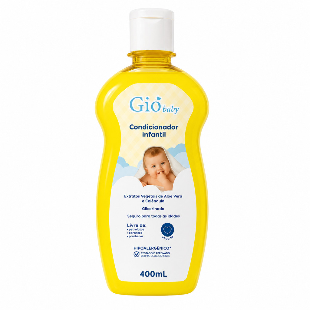 Condicionador Infantil 400ml - Hidratação Cabelos Macios - Gió Baby