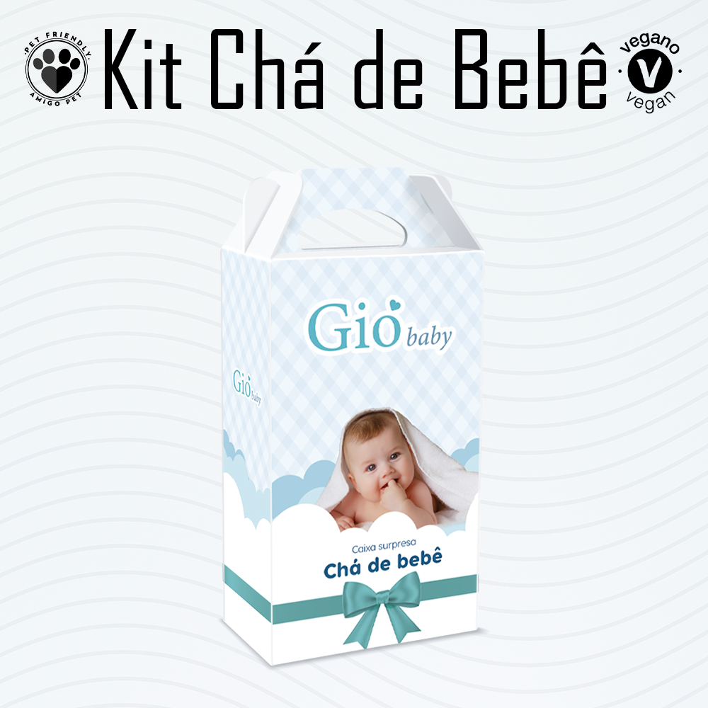 Kit Gió Baby Chá de Bebê Kit Infantil Com 07 Itens