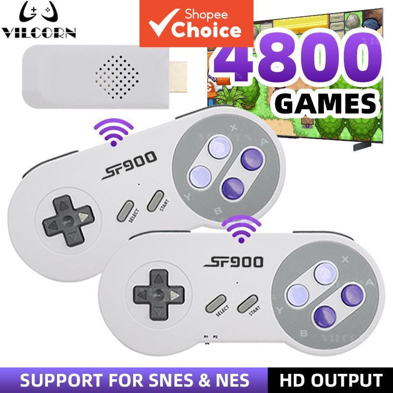 Bastão de Jogo Retro 16 bits HDMI Para Consola de Jogos SFC FC SNES Com Gamepad Sem Fio