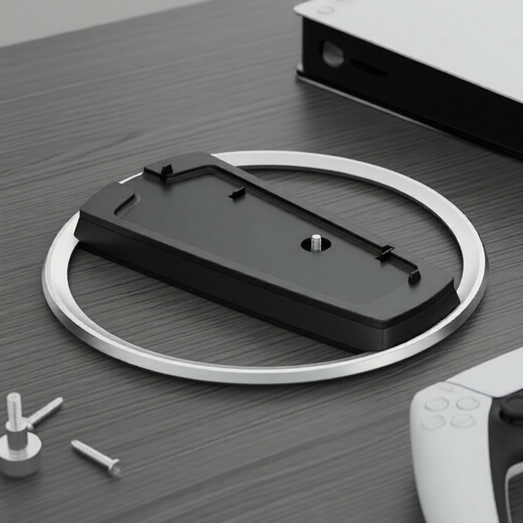 Suporte Vertical de Metal Portátil para Consola PS5/PS5 Slim/PS5 Pro – Base Antiderrapante