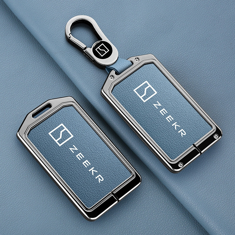 Liga De Zinco Couro Carro NFC Cartão Chave Capa Escudo Para Zeekr 001 007 X MIX 007GT 7X 9X 009