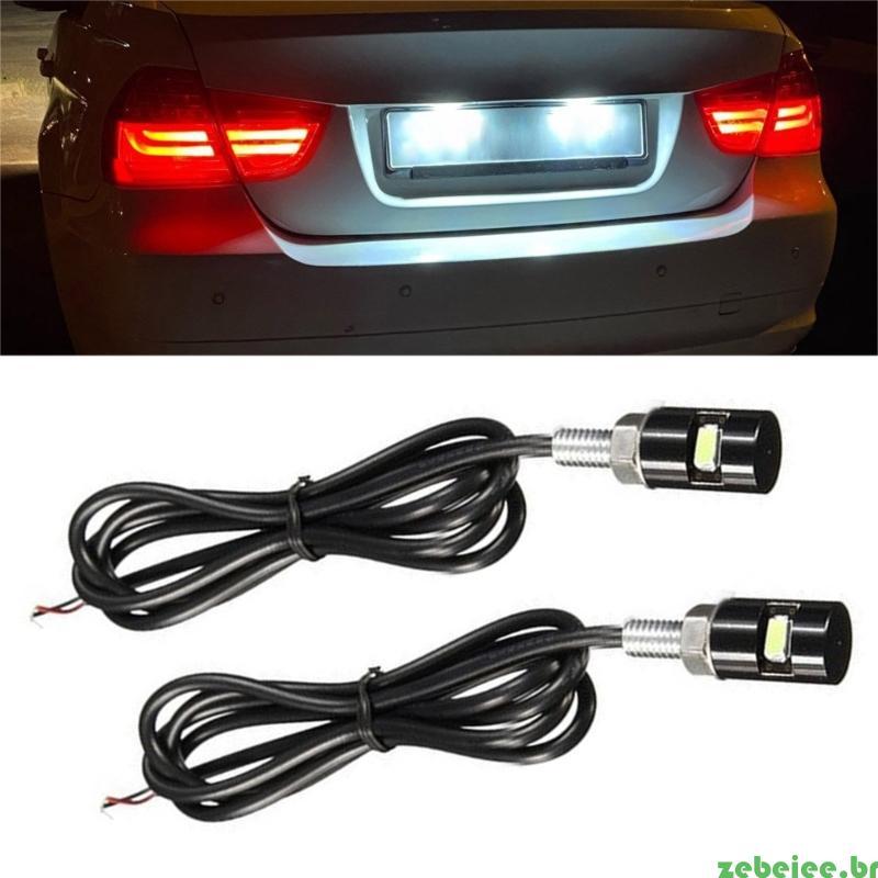 zebeiee 12V 5630 Acessórios Número Parafuso Luz Branco LED Carro Auto Motocicleta Lâmpada Da Placa