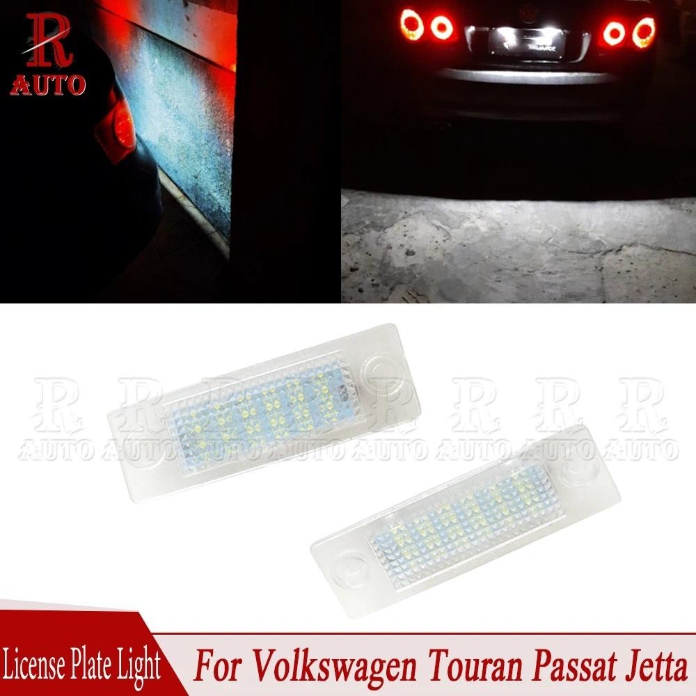 R-Auto 1 Par 12V LED Luz Da Placa De Licença Traseira Do Carro Lâmpada Sem Erro Estilo Para Volkswagen VW Touran Passat