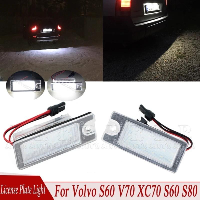 R-Auto 2 Pçs LED Luz Da Placa De Licença Lâmpada Super Brilhante Branco Estilo Do Carro Para Volvo S60 V70 XC70 S60 S80