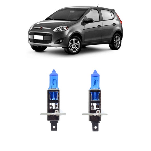 Par Lampada Super Branca Farol de Milha Palio 2012 2013 2014 2015 2016 2017 2018 8500k H1