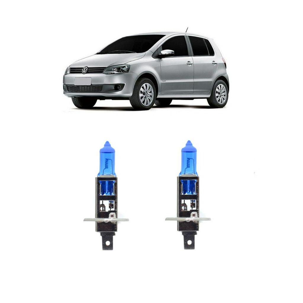 Par Lampada Super Branca Farol Alto Fox Spacefox 2010 2011 2012 2013 2014 8500k H1