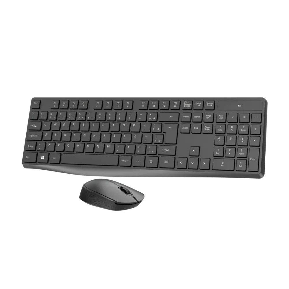 Kit Teclado e Mouse Sem Fio Viper Pro VO203 Creative Preto