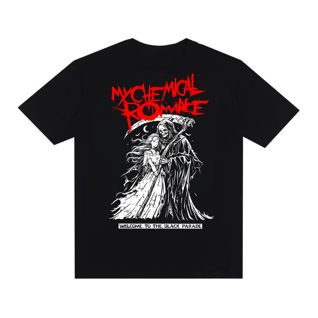 Camiseta Streetwear Camisa Over Oversized Punk Rock My Chemical Romance Estilosa Emo Opium Core Y2K Premium Estilosa