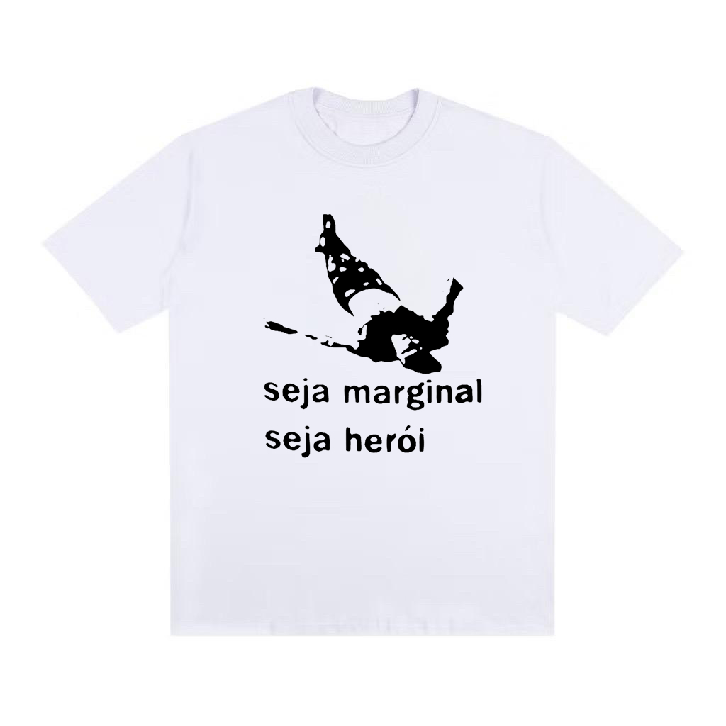 Camiseta Streetwear Oversized Over Bandeira Revolucionaria Revoluçao Seja Marginal Seja Herói Gótica Y2K Punk