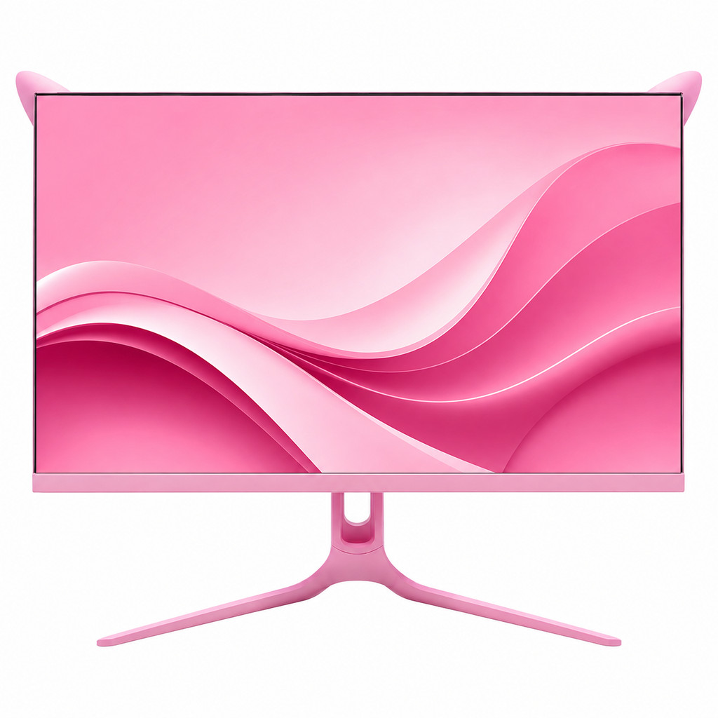 Monitor Gamer Rosa 27" Orelhas de Gato RGB Traseiro Full HD IPS 100Hz 1ms AMD FreeSync HDMI VGA Aitek DELTA-M2710RA