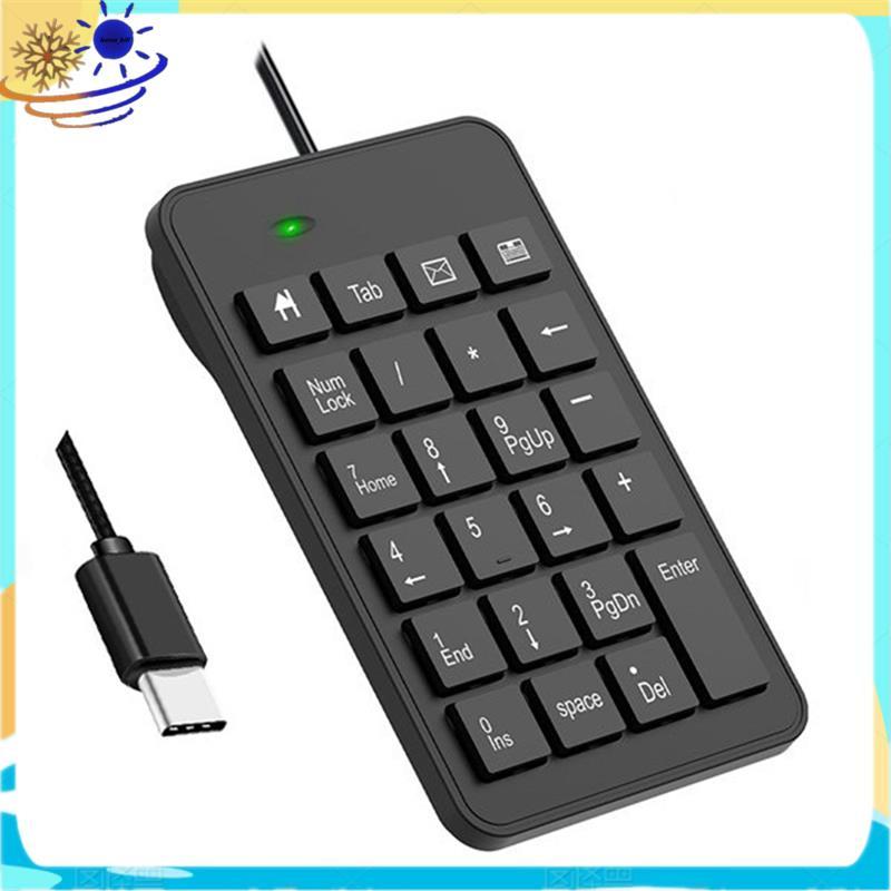 [Le's Shop] Numpad Digital Tipo-C Teclado Numérico De 23 Teclas Para Laptop Notebook Tablets Universal