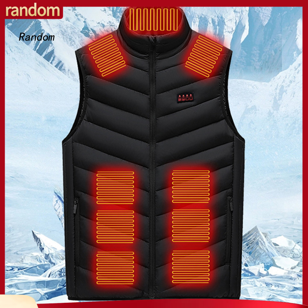 Electric Protection Vest Men Women Winter Usb Jacket 21 Heating Areas Windproof Waistcoat with Stand Collar Zipper Pocke