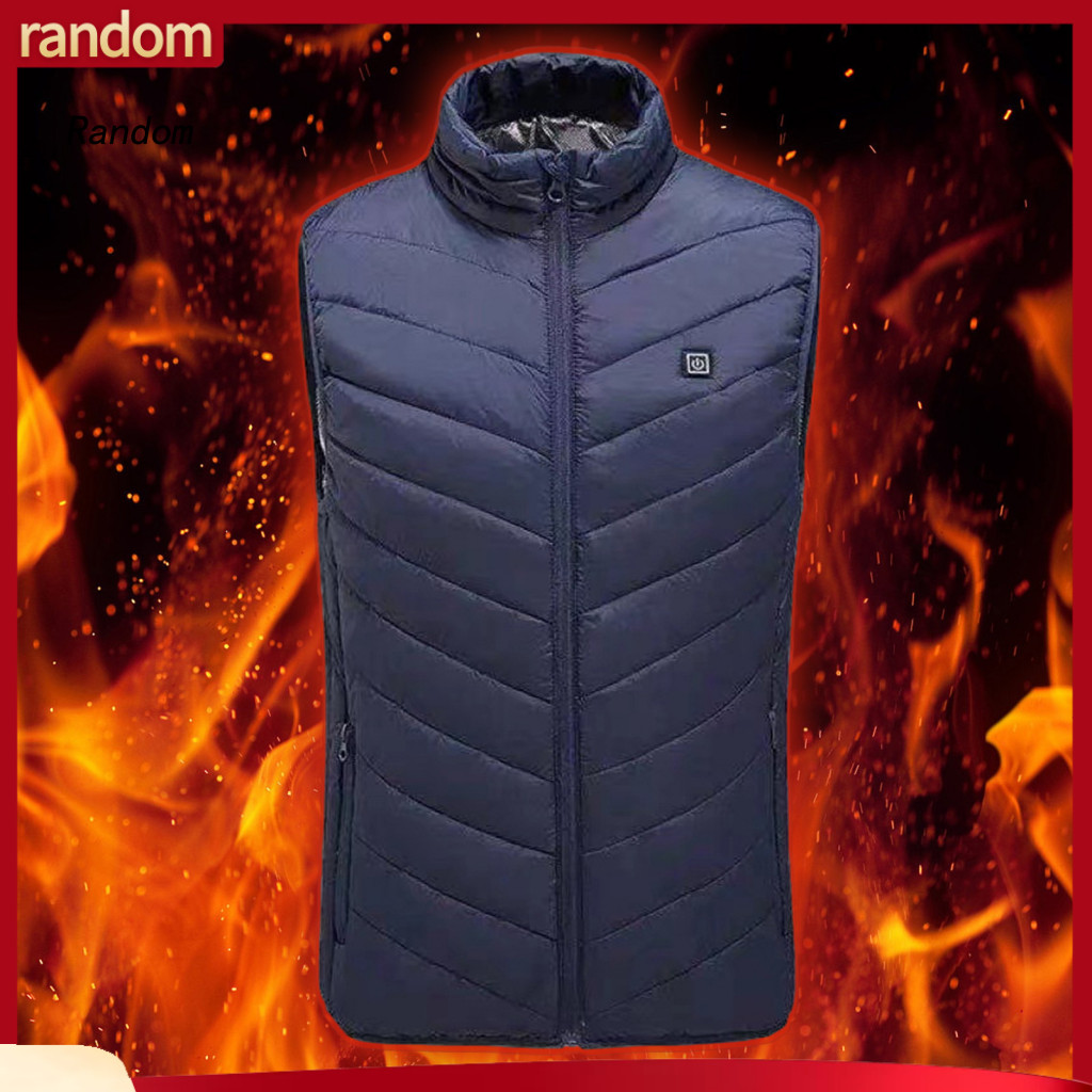 Unisex Vest Jacket Heated Waistcoat Men Women Usb Thermal Electric Warm Stand Collar Sleeveless Zipper Placket Winter Hi