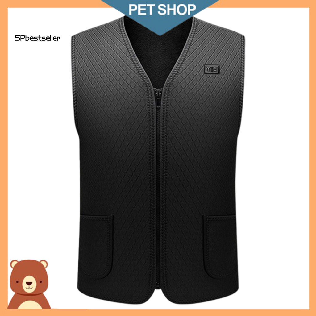 Heating Vest with 3 Durable Waistcoat Winter Electric Usb Rechargeable Unisex Fast Gear Adjustable for Outdoor Warmth V
