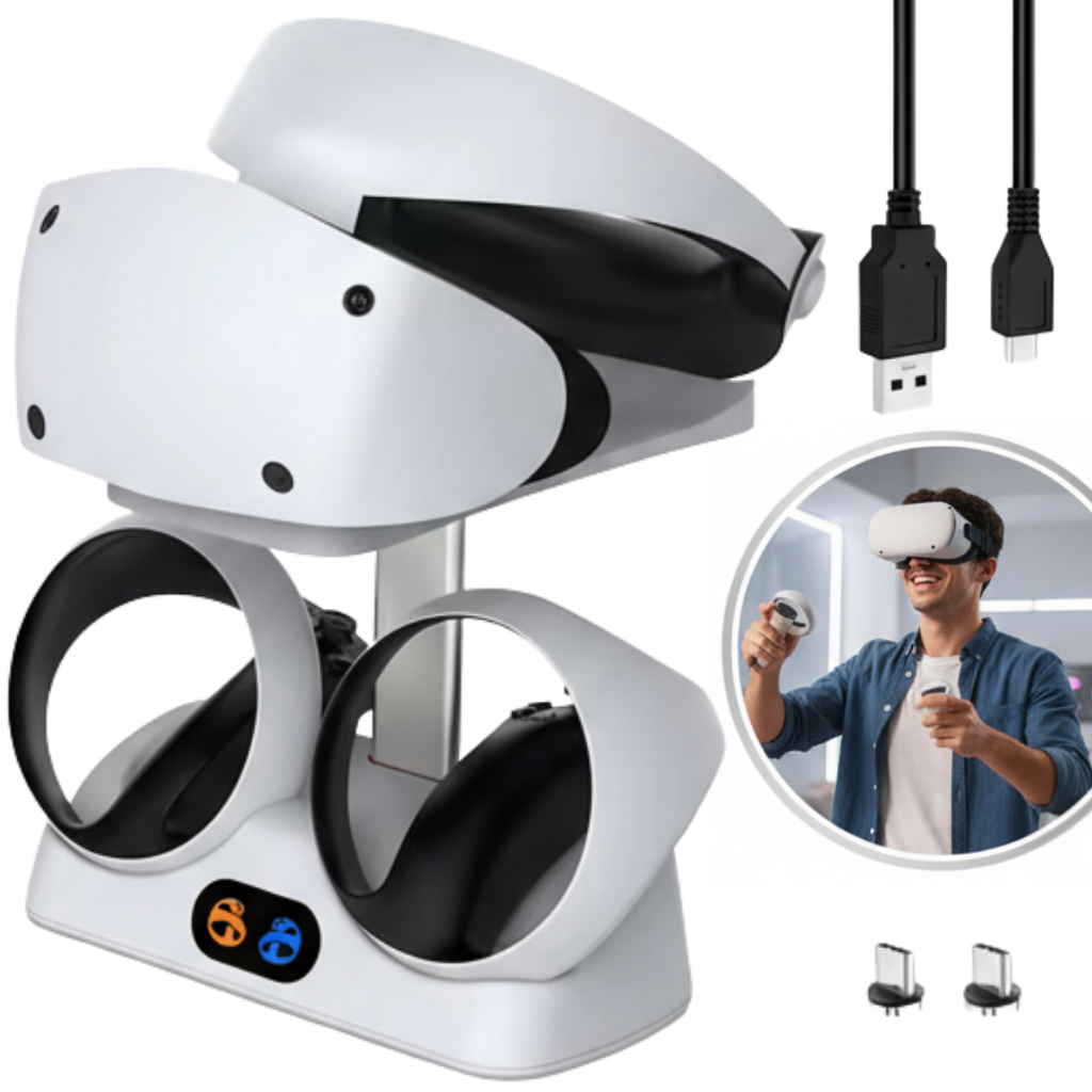 Base Organizador Para Óculos PS VR2 Branco Bivolt