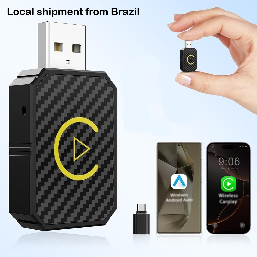(Local shipment) Wireless Adapter for CarPlay and Android Auto IOS 2 in 1 Wireless for Car Central Multimedia
